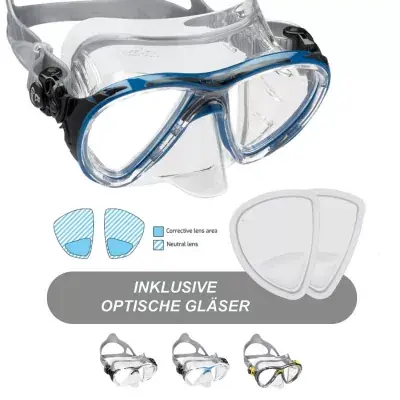 Begrenztes Angebot Big Eyes Evo Crystal Schnorchelbrille mit Leseeinsatz Cressi
