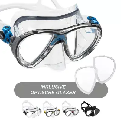 Neu Tauchmaske für Brillenträger Cressi Big Eyes Evo Tauchbrille