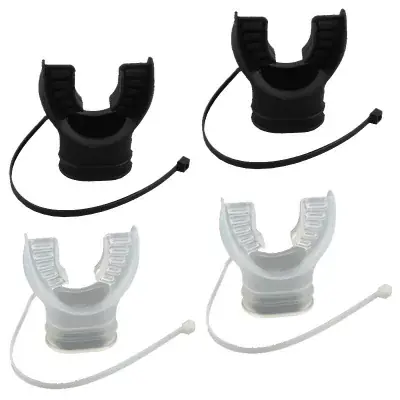 Mundstück Set universal Silikon klar schwarz Ersatzteil Schnorchel Atemregler Tauchen Begrenztes Angebot