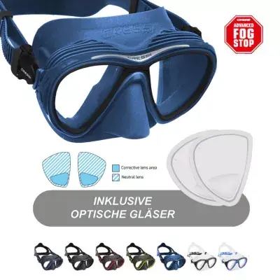 Preiswert Quantum Schnorchelbrille mit Leseeinsätzen Antibeschlag