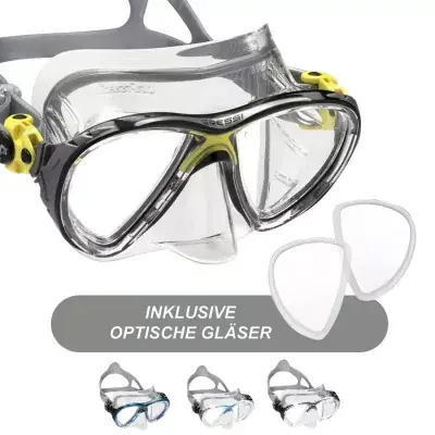 Nur Heute Cressi Big Eyes Evo Crystal Taucherbrille optische Gläser Maske Brillenträger