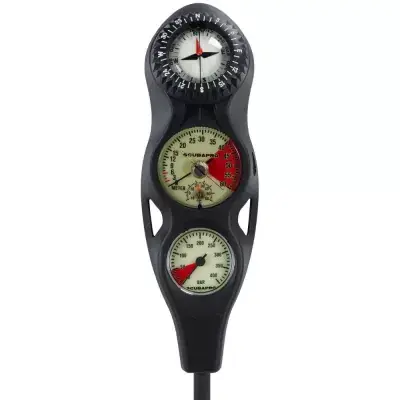 Abverkauf Dreier Konsole Analog Scubapro mit Finimeter Tiefenmesser Kompass