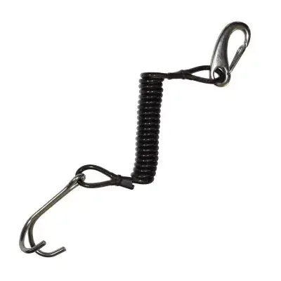 Preisknaller Riffhaken mit Spiralleine und Karabiner aus Edelstahl Strömungshaken