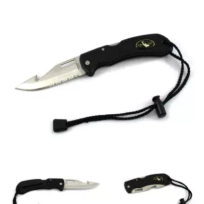 Neu Edelstahl Messer mit Leinenschneider und Säge als Tauchermesser Tauchmesser