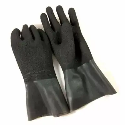 Latex Handschuhe schwarz mit rauher Oberfläche Si Tech Gr. M Geprüft
