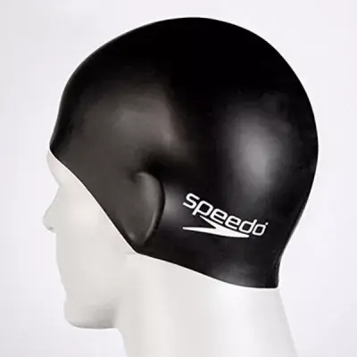 Knallerangebot Junior Plain Flat Silikon Kinder Badekappe Speedo Schwarz