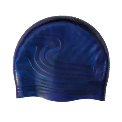 Kracherpreis Silicone Badekappe als Race Cap mit Wave Muster