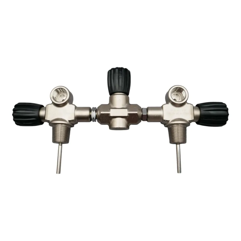 Solange Der Vorrat Reicht Manifold compressed air G5/8” 200bar 185mm for scuba tanks 140/171mm 25E Large conical double scuba tank valve