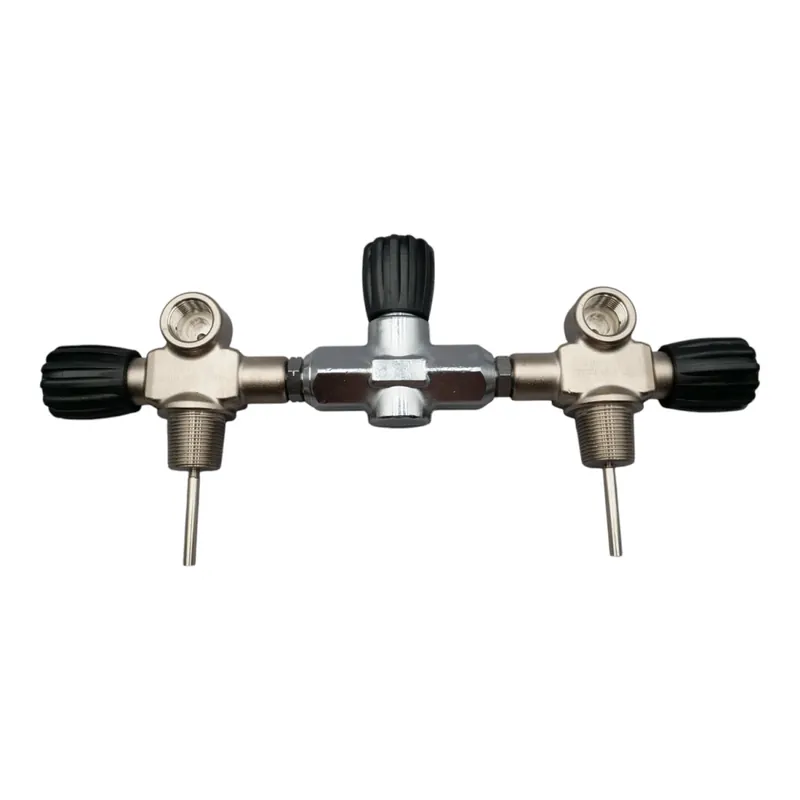 Neuheit Brücke Druckluft G5/8" 200bar 215mm für Tauchflaschen 204mm 25E Großkonisch Doppeltauchflaschenventil