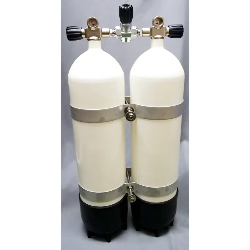 Doppelpack 12 Liter 232bar 171mm Druckluft mit absperrbarer Brücke 185mm Nur Heute