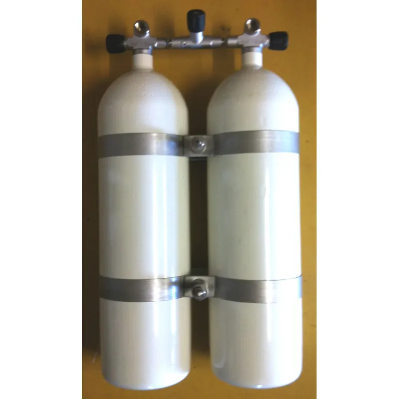 Double pack 15 liters 300bar 204mm compressed air with lockable bridge 215mm Neue Kollektion