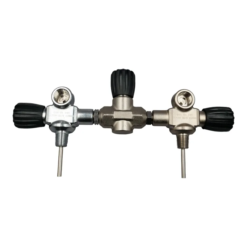 Brücke Druckluft G5/8" 200bar 185mm für Tauchflaschen 140/171mm 17E Kleinkonisch Doppeltauchflaschenventil Preiswert