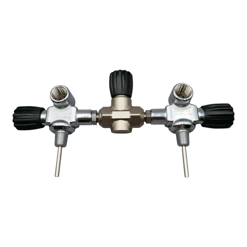 Online Kaufen Brücke Druckluft G5/8" 300bar 185mm für Tauchflaschen 140/171mm 17E Kleinkonisch Doppeltauchflaschenventil