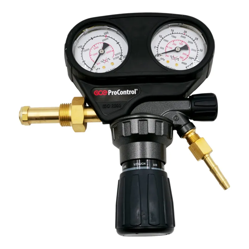 Bottle pressure regulator for compressed air from 200 bar to 0-20 bar. Highlight