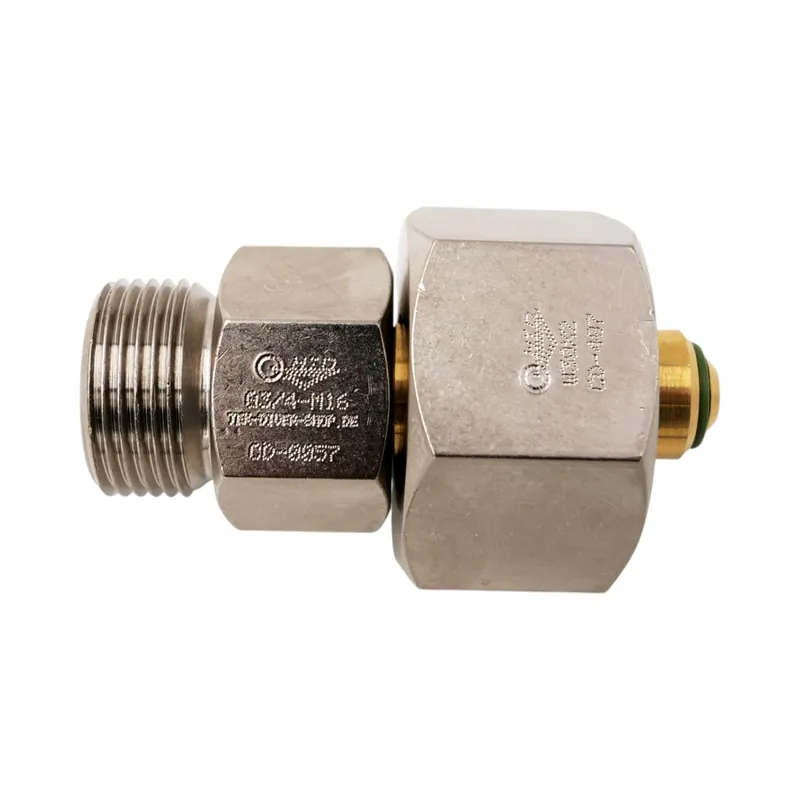 Bestseller Multiadapter 300bar W30x2 Überwurfmutter Sauerstoff/Helium/Druckluft auf G3/4" Sauerstoff Aussengewinde