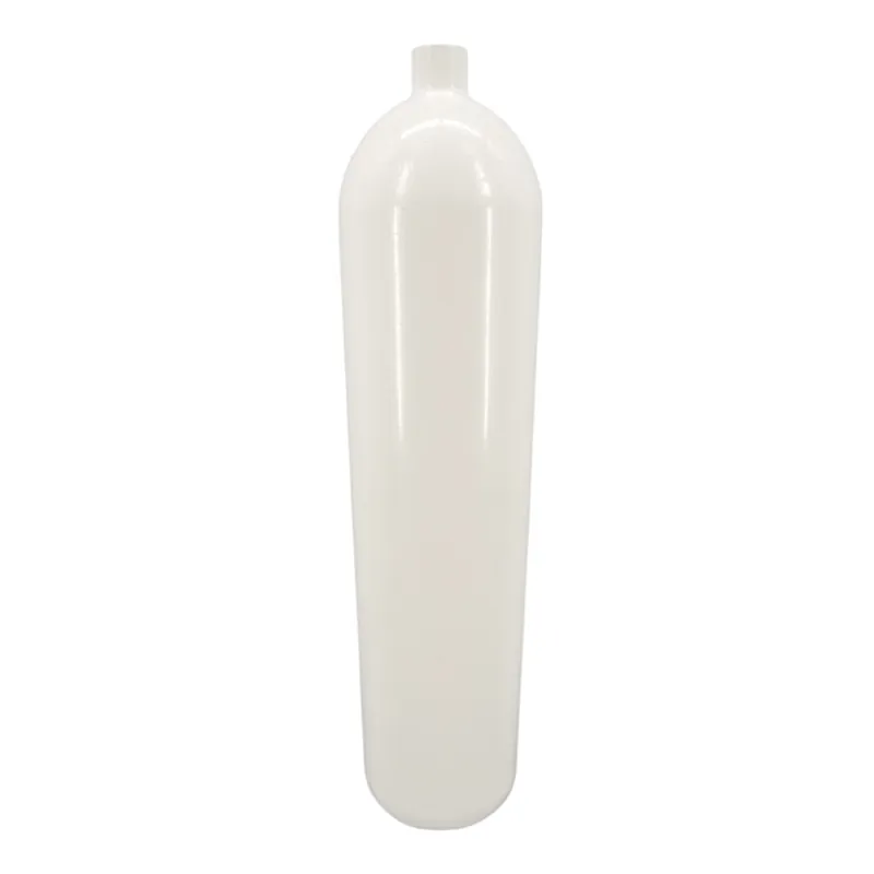 Stahlflasche / Tauchflasche 7 Liter 232 bar 140mm M25x2 ohne Ventil weiß Begrenztes Angebot