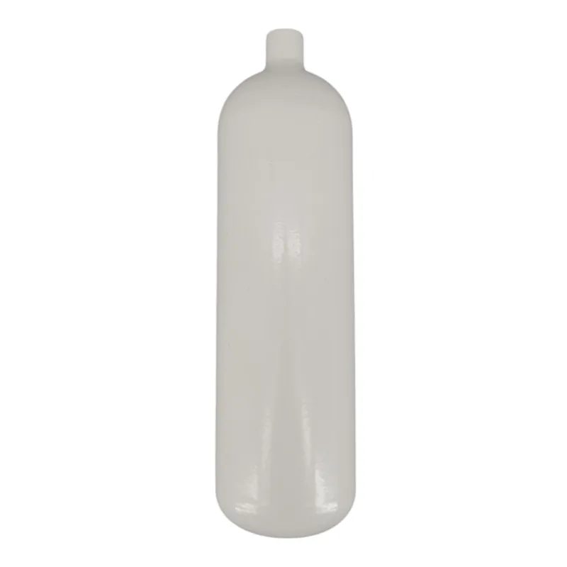 Expressversand Steel cylinder / diving cylinder 2 liters 232 bar 100mm M18x1.5mm without valve white