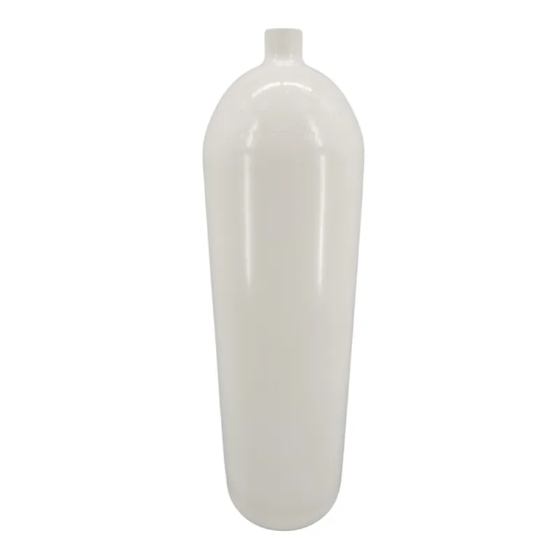 Saisonangebot Stahlflasche / Tauchflasche 12 Liter 230 bar 178mm M25x2 ohne Ventil weiß