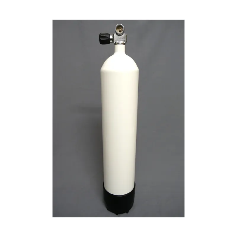 Wochenendangebot Tauchflasche 8 Liter 230bar komplett mit Ventil und Standfuss weiß