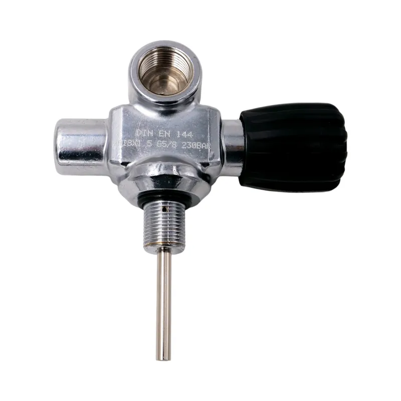 Manifold monovalve compressed air G5/8” 232bar M18x1.5 diving cylinder valve right Aktuell