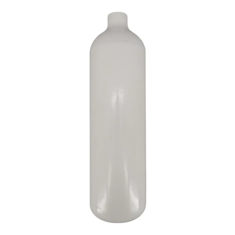 Stahlflasche / Tauchflasche 2 Liter 232 bar 100mm M25x2 ohne Ventil weiß Preis Gesenkt