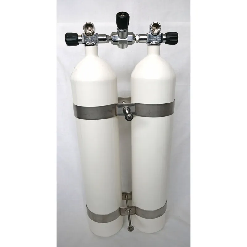 Double pack 7 liters 230bar compressed air with lockable bridge 185mm Preisreduziert