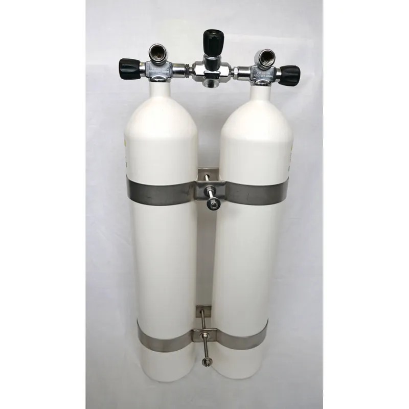 Double pack 7 liters 300bar compressed air with lockable bridge 186mm Sichere Zahlung