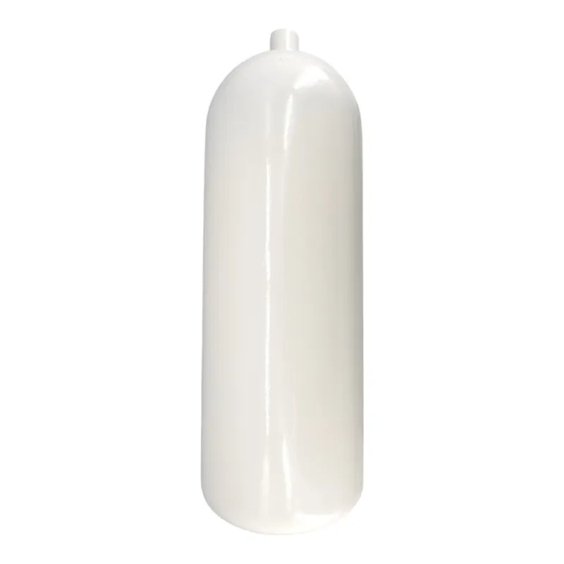 Steel cylinder / diving cylinder 15 liters 232 bar 204mm M25x2 without valve white Letzte Chance