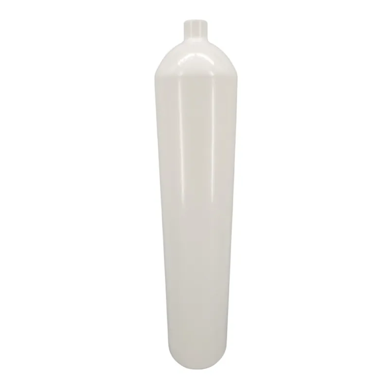 Direkt Vom Hersteller Stahlflasche / Tauchflasche 8 Liter 230 bar 140mm M25x2 ohne Ventil weiß