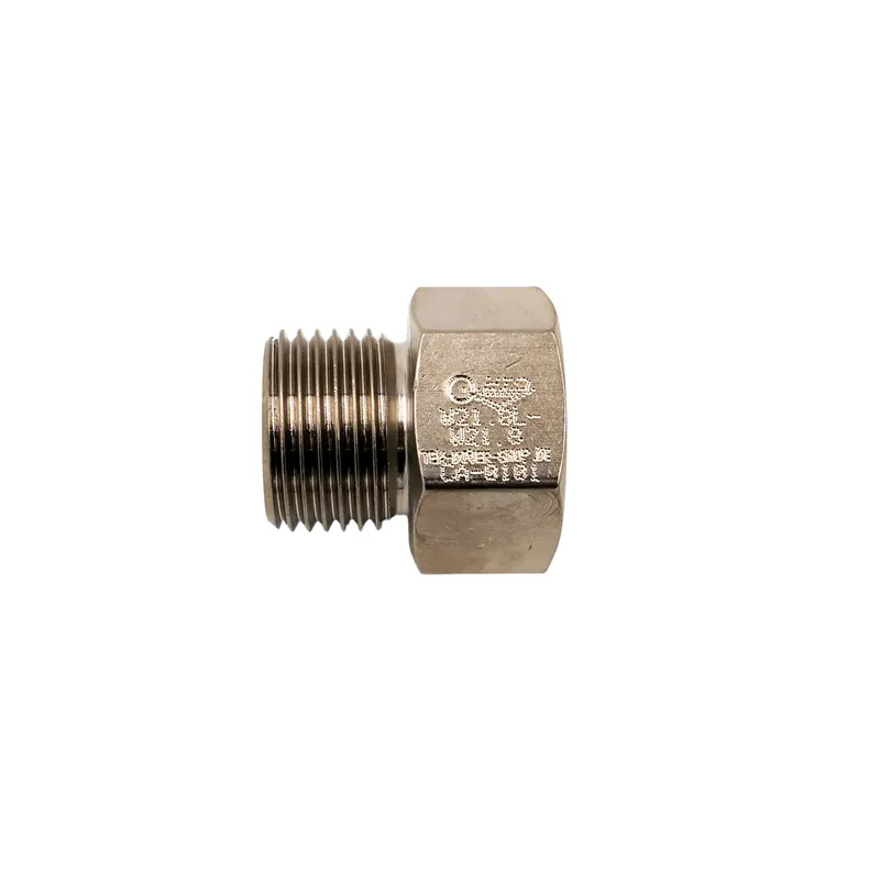 Neue Ware Gewindeadapter Wasserstoff W21.8 links Innengewinde - Edelgas W21.8 Aussengewinde