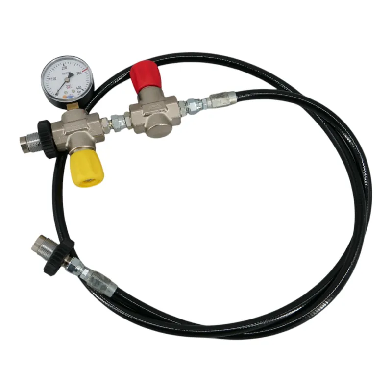 Expressversand Überströmschlauch Sauerstofftauglich bis 315 bar mit Analogmanometer