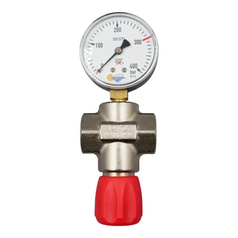 Absperrventil 300bar G1/4" Innengewinde mit Manometer 0-400bar Klasse 1.6 D63mm Saisonangebot