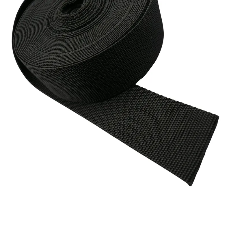 Webbing belt 50mm wide for harness, weight belt black thickness 2,7mm (yard ware) Schneller Versand