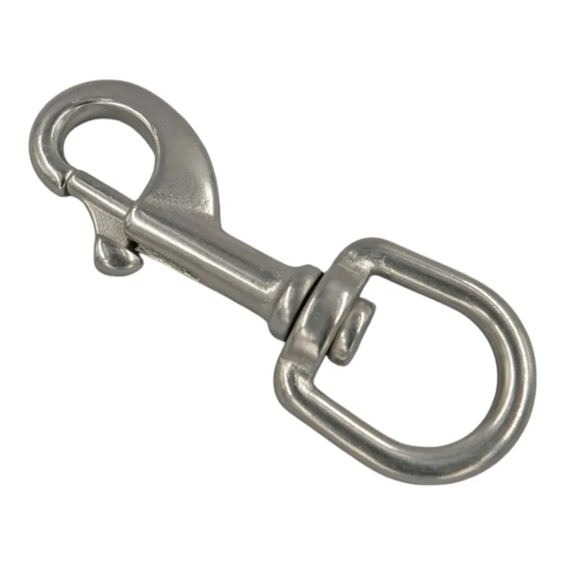 Billig Karabinerhaken mit Auge aus Edelstahl 90mm lang