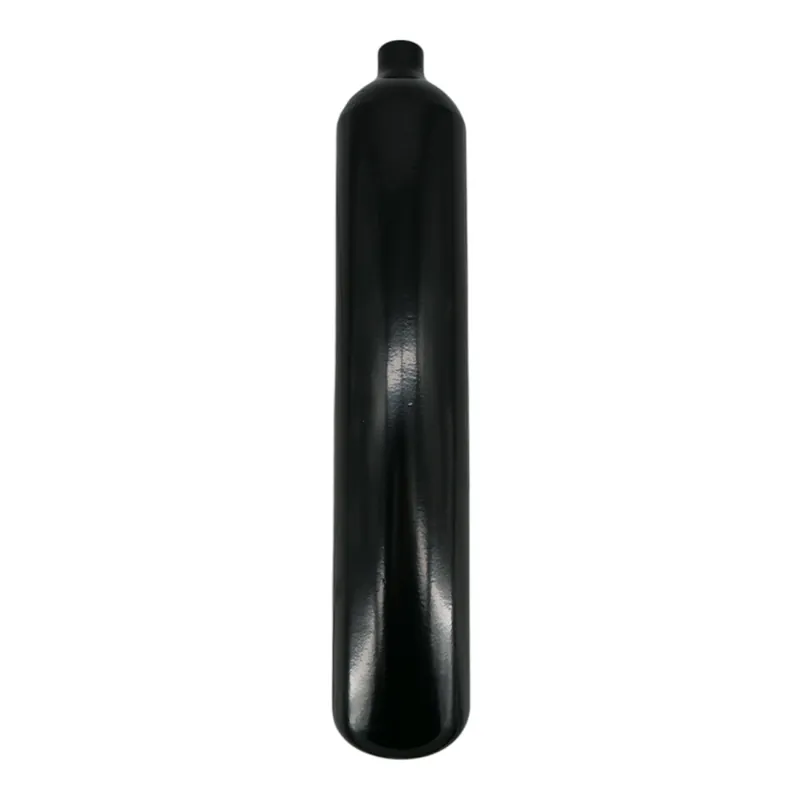 Stahlflasche / Tauchflasche 3 Liter 232 bar 100mm M25x2 ohne Ventil schwarz lackiert Letzte Chance
