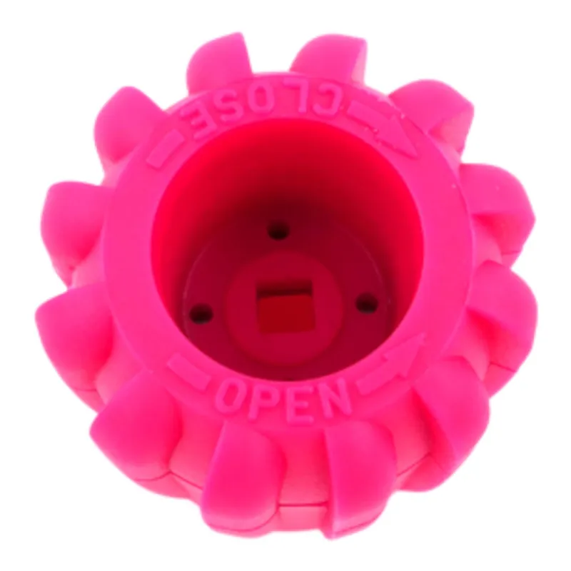 Echt Rubberknopf pink Handrad für Ventile Rubber-Knob