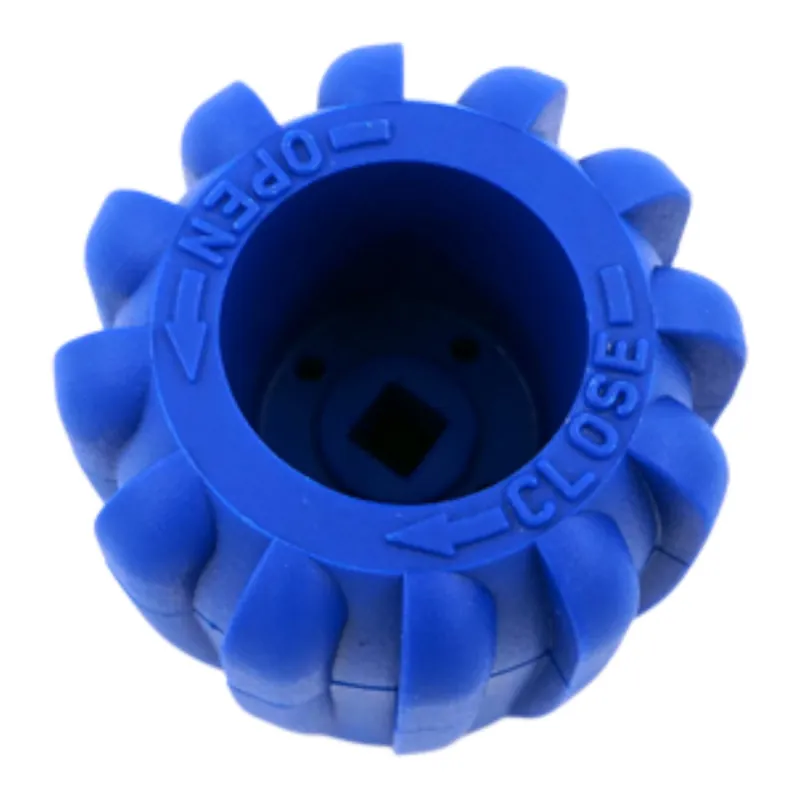 Abverkauf Rubberknopf blau Handrad für Ventile Rubber-Knob