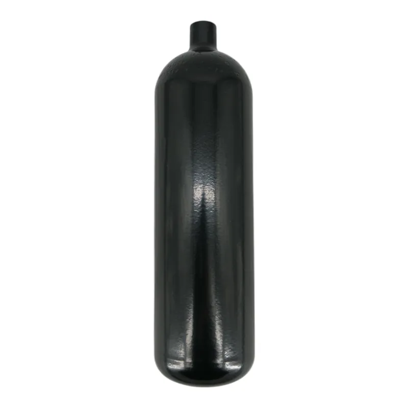 Versand Am Gleichen Tag Stahlflasche / Tauchflasche 2 Liter 232 bar 100mm M18x1,5mm ohne Ventil, schwarz