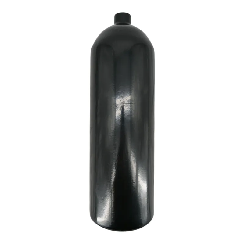 Steel cylinder / diving cylinder 5 liters 300 bar 140mm M25x2 without valve black Garantierte Lieferung