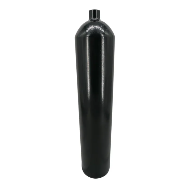 Steel cylinder / diving cylinder 8.5 liters 232 bar 140mm M25x2 without valve black Billig