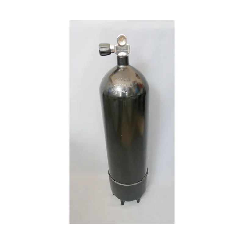 Sonderaktion Tauchflasche 10 Liter 232 bar komplett mit Ventil und Standfuss 171mm schwarz