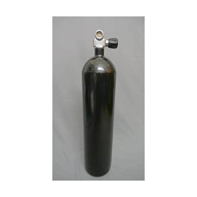 Bestpreis Tauchflasche 8 Liter 230bar komplett mit Ventil und Standfuss schwarz