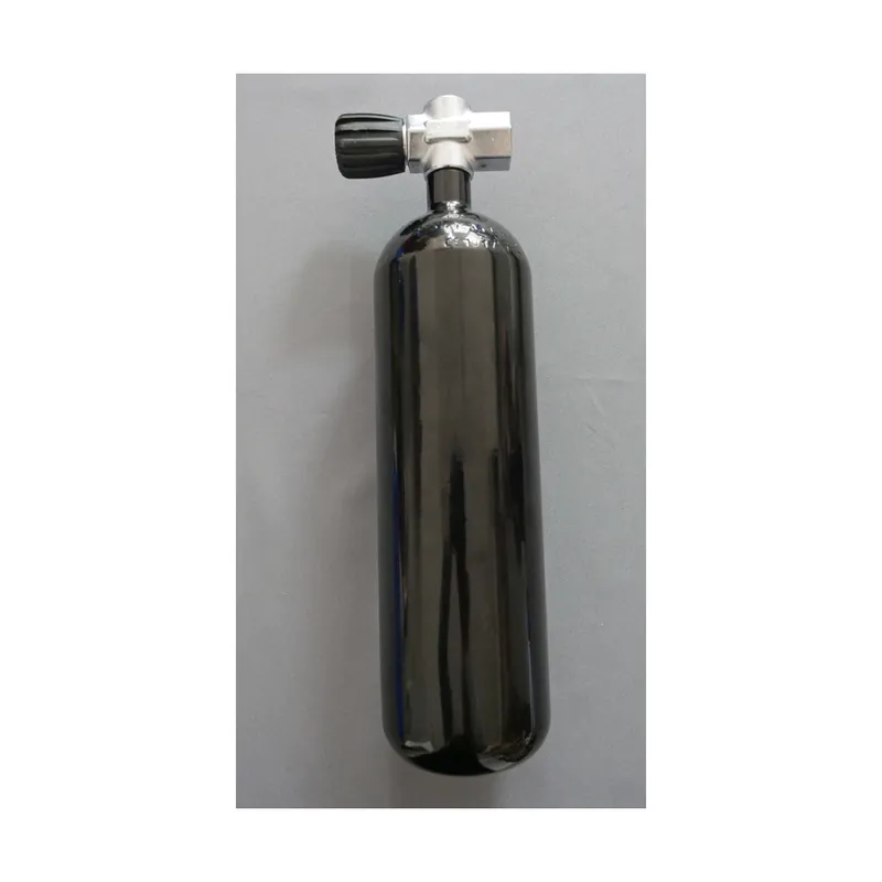 Tauchflasche 2 Liter 300bar komplett mit Ventil schwarz Echt