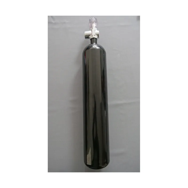 Diving tank 3 litre 300bar complete with valve black Zertifiziert