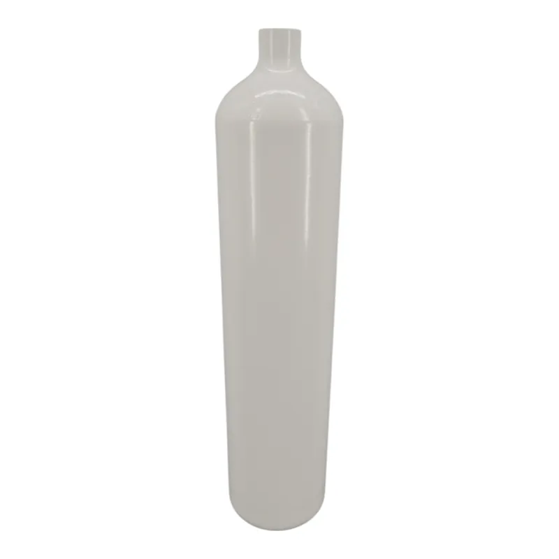 Stahlflasche / Tauchflasche 4 Liter 200 bar 114mm M25x2 ohne Ventil weiß Super-Preis