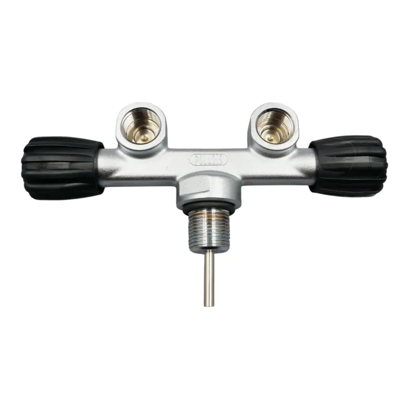 T-valve twin valve compressed air 232bar M25x2mm fixed POLARIS Markenware