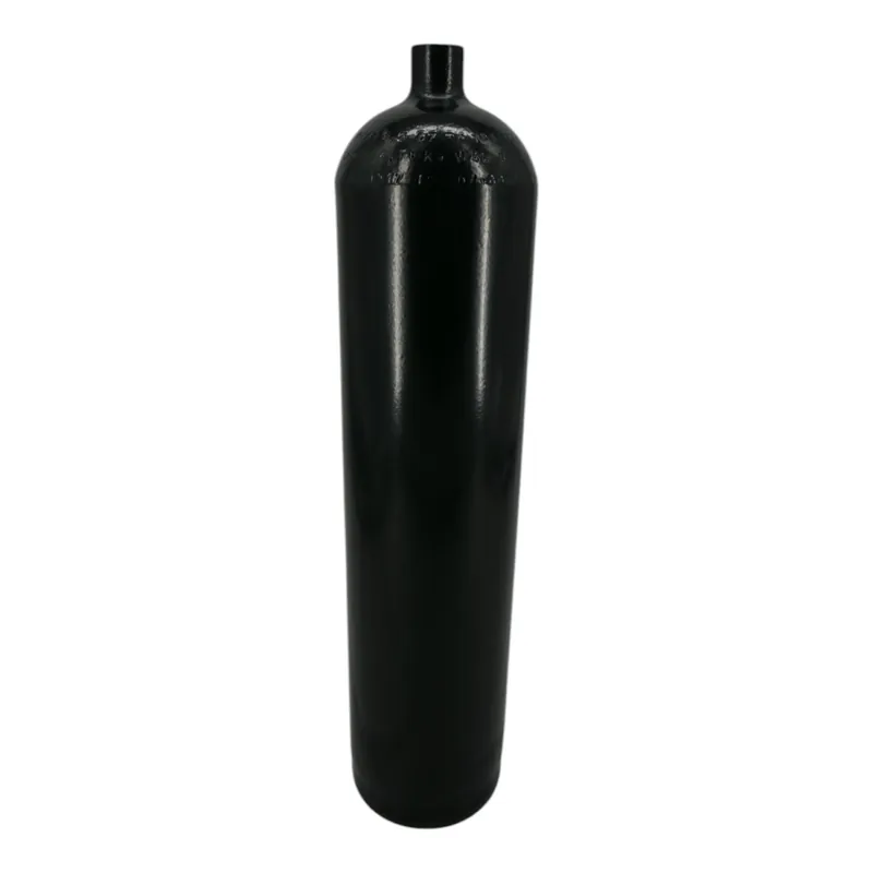 Stahlflasche / Tauchflasche 4 Liter 200 bar 114mm M18x1,5 ohne Ventil schwarz Billig
