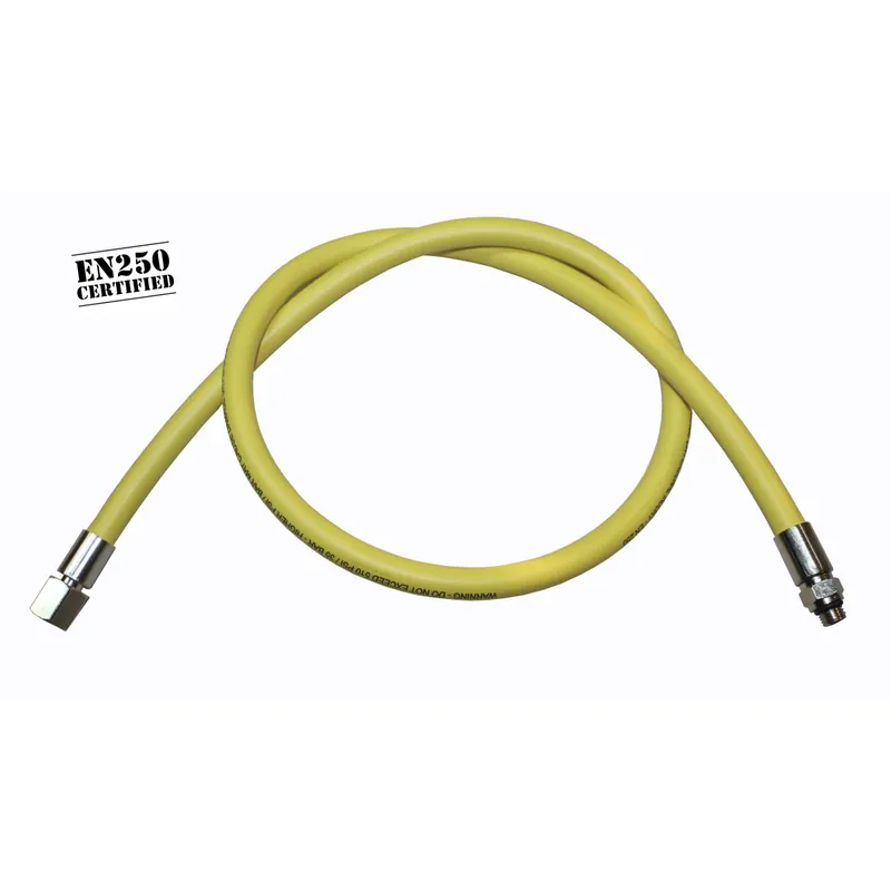 Mitteldruckschlauch 70 cm zur zweite Stufe oder Oktopus Anschluss 3/8"UNF gelb Markenware
