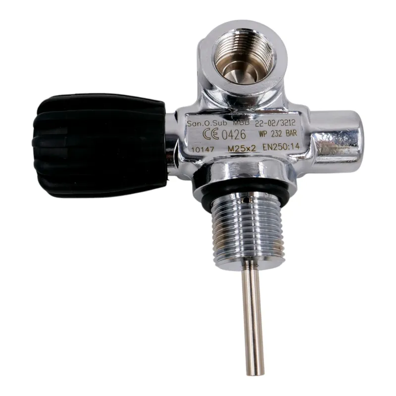 S.O.S. bridge monovalve G5/8" compressed air 232 bar left hand diving cylinder valve M25x2 Neuheit