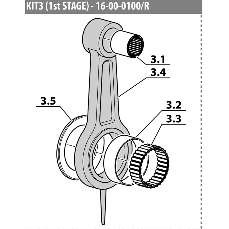 FIRST STAGE CONNECTING ROD KIT MCH13/16/23 (KIT BIELLA PRIMO STADIO MCH13/16/23) Echt